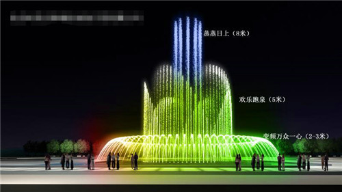 淄博博山禹王山居音乐喷泉工程