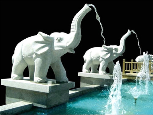 大象雕塑喷泉